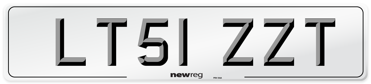 LT51 ZZT Number Plate from New Reg